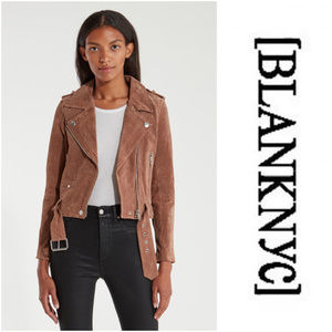 EUC Blank NYC Suede Leather Moto Jacket S 4